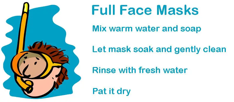 clean full face snorkel mask