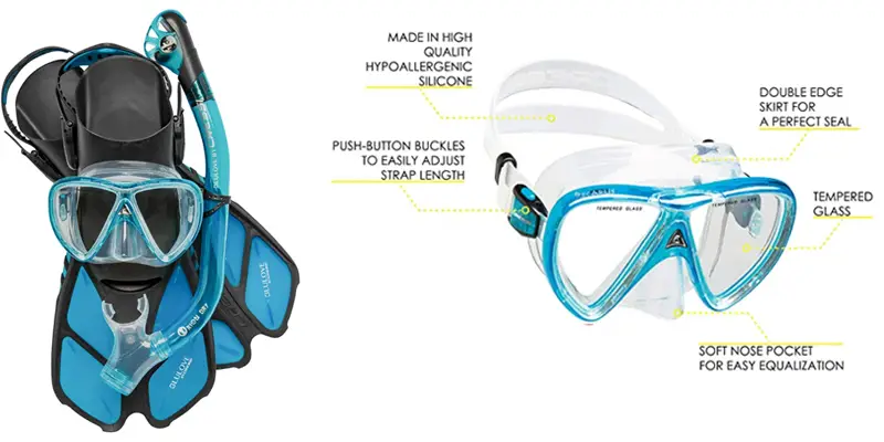 snorkel set cressi adults