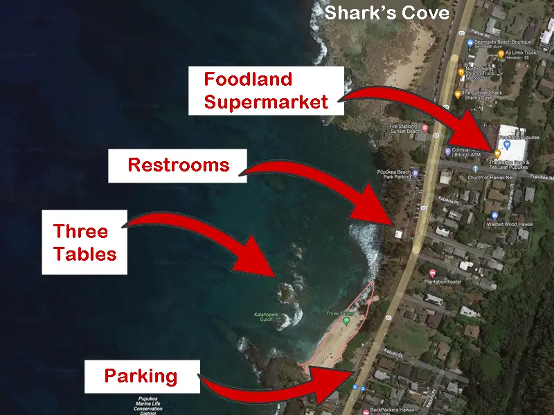 three tables map