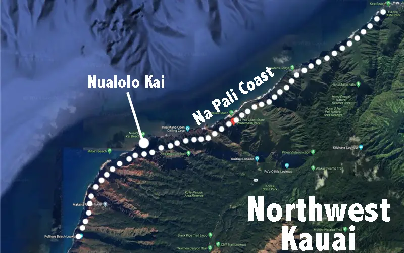 Na Pali Coast map