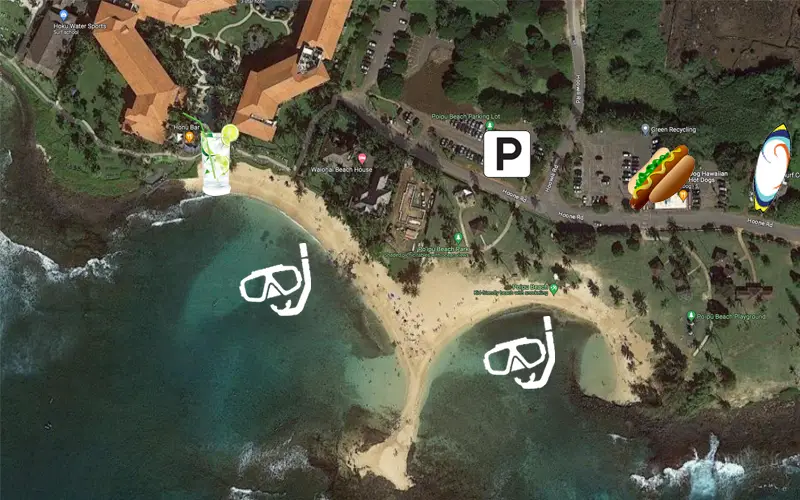 Poipu Beach Park map