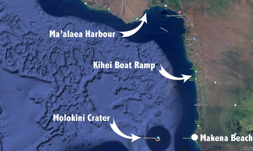 Molokini Crater snorkel map